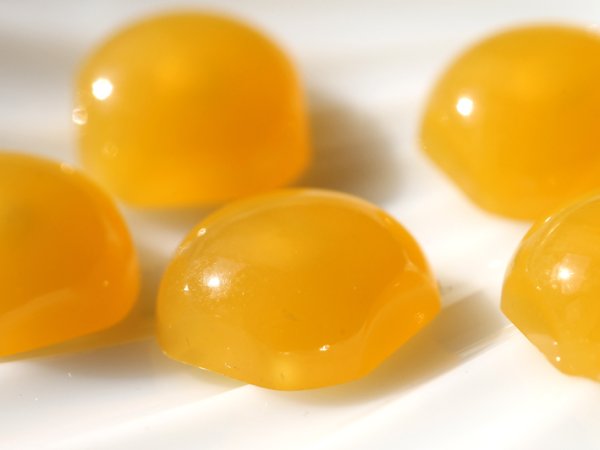 画像3: ジャパンヴィンテージ　ルーサイトのカボション　【こはく色・オクタゴン18ミリ】2個 (3)