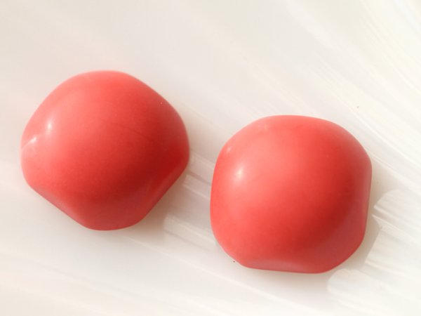 画像3: ジャパンヴィンテージ　ルーサイトのカボション　【コーラルレッド・オクタゴン18ミリ】2個 (3)