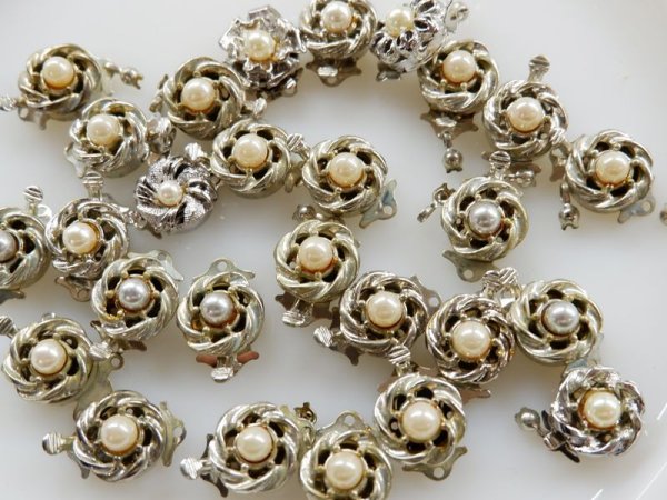 画像3: ジャパンヴィンテージ　クラスプ【訳ありシルバー　1連用】6個アソート　　　 (3)