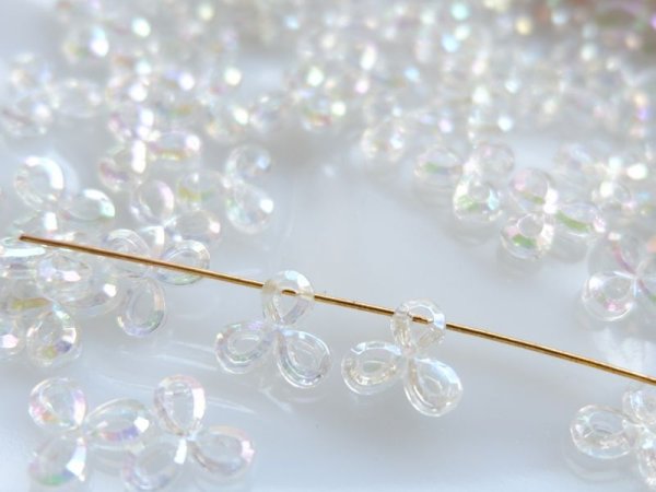 画像3: ドイツヴィンテージ AB色ルーサイトビーズ【トリプル 10.3ミリ】30個 (3)