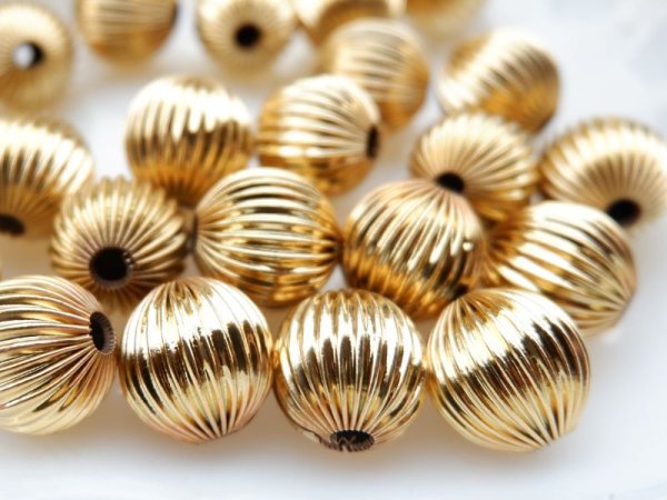 画像2: ヴィンテージ真鍮ビーズ　ラウンド16.5ミリ【F10個】 (2)