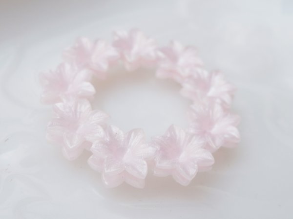 画像3: ドイツヴィンテージ　フラワーリング大43ミリ【パールピンク】 (3)