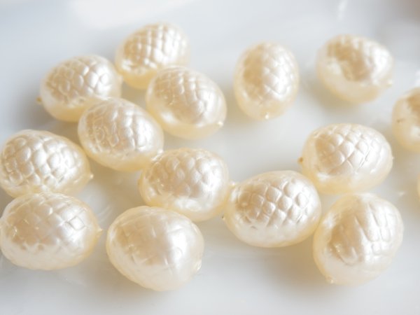 画像4: ジャパンヴィンテージ　ルーサイト製テクスチャーパール　10個 (4)