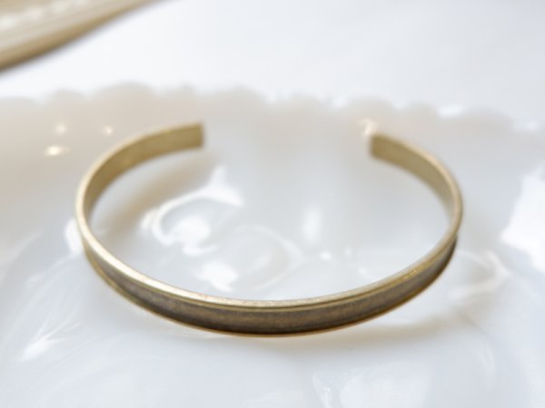 画像3: USA真鍮製　溝のあるバングル　　　 (3)