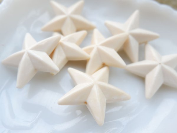 画像2: ヴィンテージ　ルーサイトの星型ビーズ　大　2個 (2)