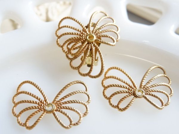 画像3: ミリアムハスケル　ロシアンゴールド【ミニウイング】左右2個　ハスケルパーツ (3)