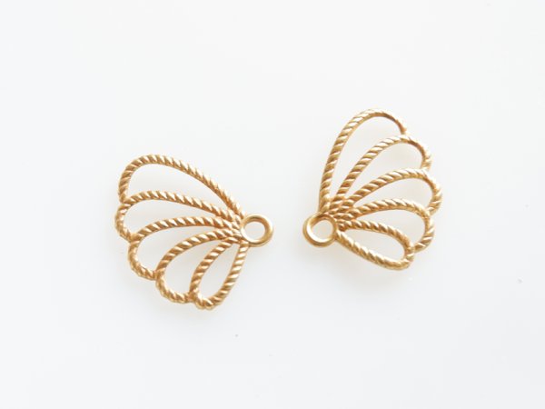 画像2: ミリアムハスケル　ロシアンゴールド【ミニウイング】左右2個　ハスケルパーツ (2)