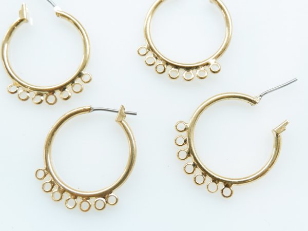 画像3: ヴィンテージ・7ループ・フープピアス　1ペア (3)