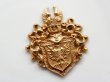 画像2: ヴィンテージ　真鍮製エンブレム　紋章【イーグルA】1個 (2)