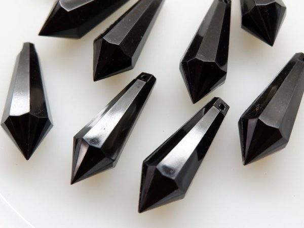 画像2: ドイツヴィンテージ　アクリルドロップ【ブラック・アロー】2個 (2)