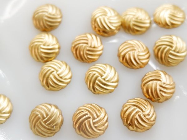 画像2: USA真鍮パーツ【ミニノットスタンピング10ミリ】6個 (2)