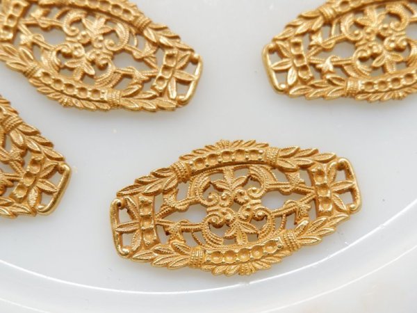 画像2: ミリアムハスケル　マットゴールド【コネクター】1個　ハスケルパーツ (2)