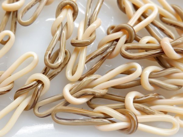 画像3: ドイツヴィンテージ・ガラリス【アイボリー×ベージュ】ノット (3)