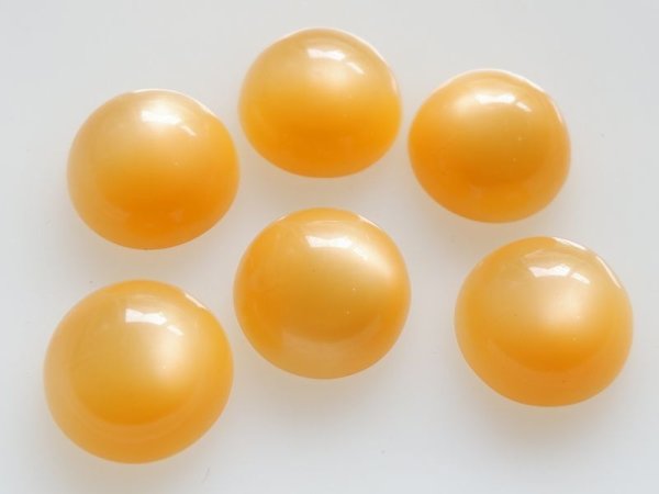 画像4: ヴィンテージ・ムーングロウ・カボション【オレンジ17.5ミリ】 2個 (4)