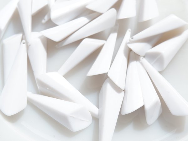 画像3: ドイツヴィンテージ　プレクシードロップ【フロー・ホワイト】【D】 4個 (3)