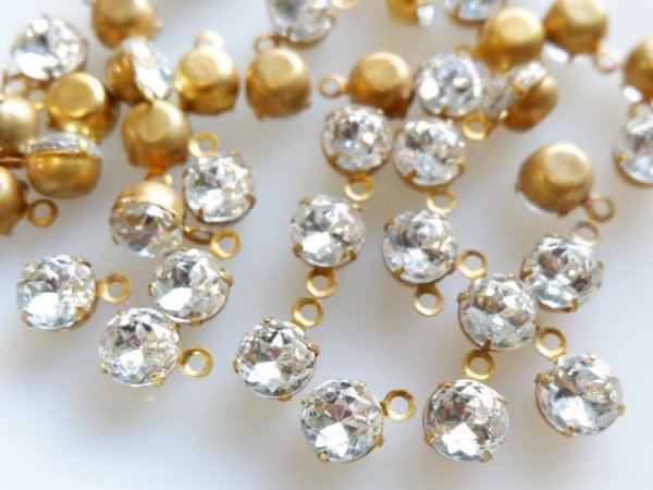 画像3: ヴィンテージチェコ　ラインストーン【ラウンドSS40・クリアー】10個セット (3)