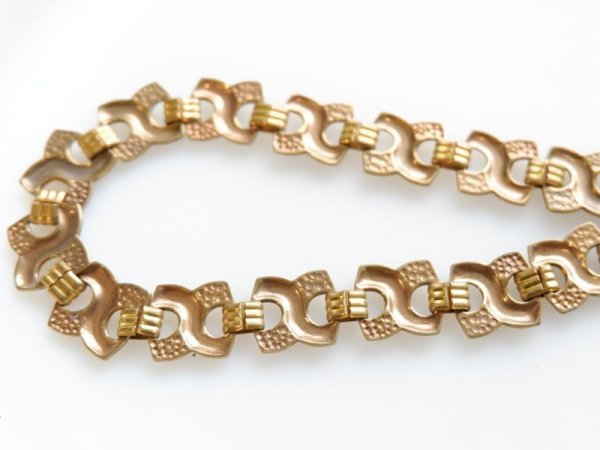 画像3: ヴィンテージ真鍮チェーン【テクスチャーミニX】20センチ　パーツとしても (3)