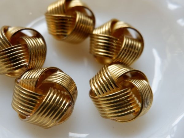 画像2: ヴィンテージ真鍮パーツ【大きめノット】2個 (2)