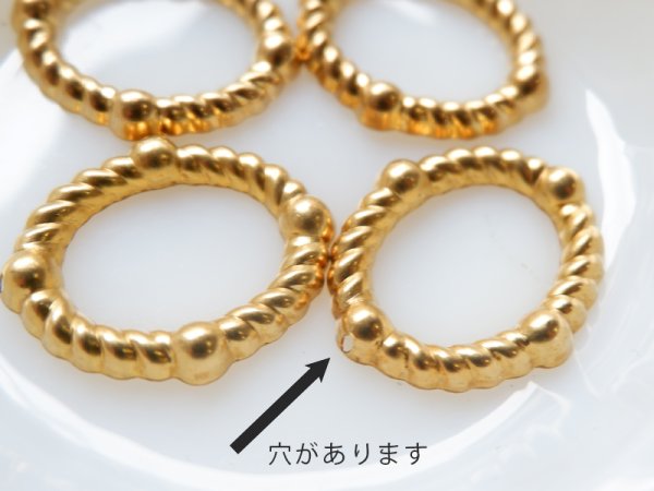 画像3: USA真鍮製 　オーバルフレーム・ドロップ　2個 (3)