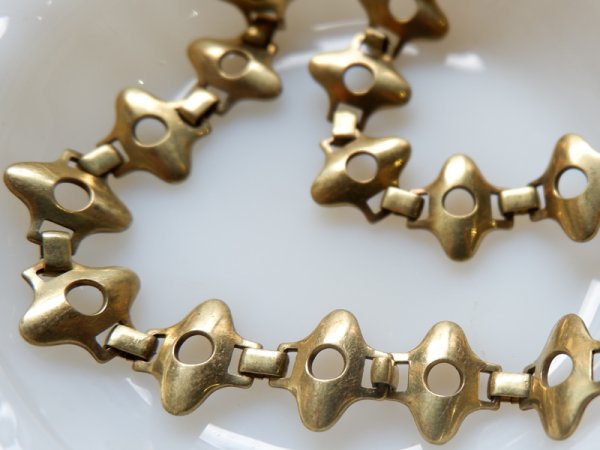 画像2: ヴィンテージ真鍮チェーン【センターホール】30センチ (2)