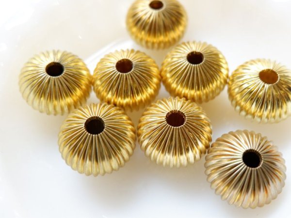 画像2: ヴィンテージ真鍮ビーズ【20ミリ×14ミリ】10個 (2)