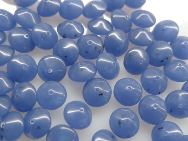 画像3: ジャパンヴィンテージ　プラスチックビーズ【ソーサー・ブルー】20個 (3)