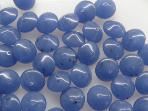 画像2: ジャパンヴィンテージ　プラスチックビーズ【ソーサー・ブルー】20個 (2)