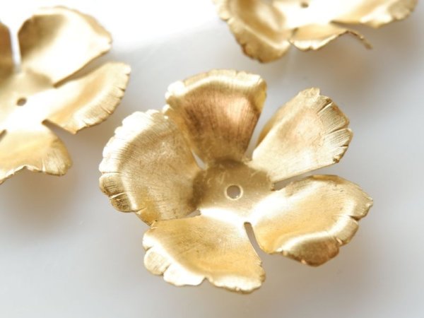 画像5: USA真鍮製　スタッカブルフラワーパーツ　模様の入った花びら【特大-R】1個 (5)