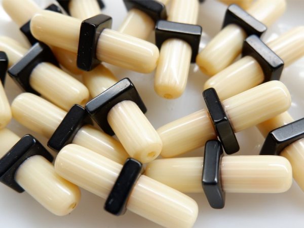 画像3: ドイツヴィンテージ・ガラリス【ストライプ×ブラック】スティック (3)