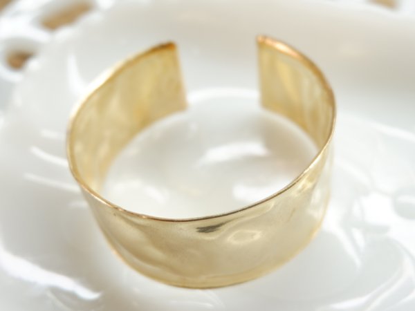 画像4: USA真鍮製【ナミナミワイドバングル・25ミリ】1個 ※レターパック不可 (4)