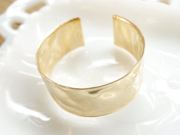 画像3: USA真鍮製【ナミナミワイドバングル・25ミリ】1個 ※レターパック不可 (3)