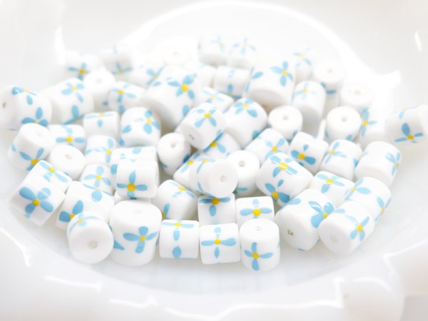 画像2: ジャパンヴィンテージ　ハンドペイント・プラスチックビーズ一式【E】 (2)