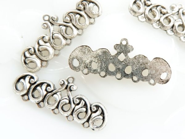 画像2: USA真鍮製 セパレーター　銀古美色　5連セパーレター　2個 (2)