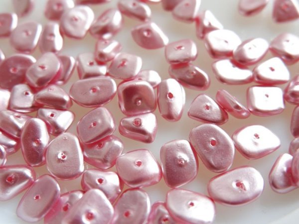 画像3: ヴィンテージ 平らなミックスパールビーズ【ピンク】50個  (3)