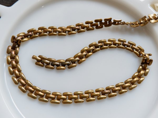 画像3: ヴィンテージ真鍮チェーン【ウォッチベルト風D】19センチ パーツとしても (3)