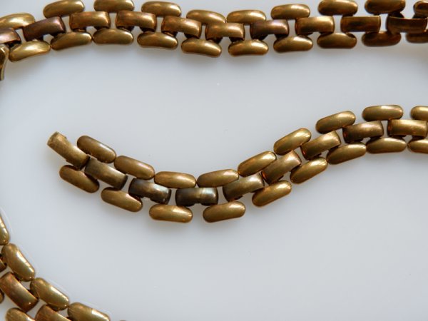 画像2: ヴィンテージ真鍮チェーン【ウォッチベルト風D】19センチ パーツとしても (2)