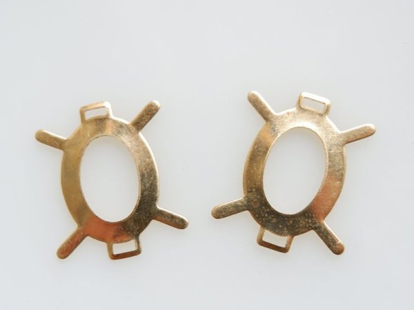 画像2: USA真鍮製　カメオ用コネクター【25×18ミリ用】2個 (2)