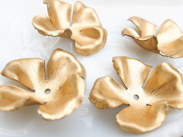 画像5: USA真鍮製スタッカブル・フラワーパーツ【特大-4ペタル】　1個 (5)