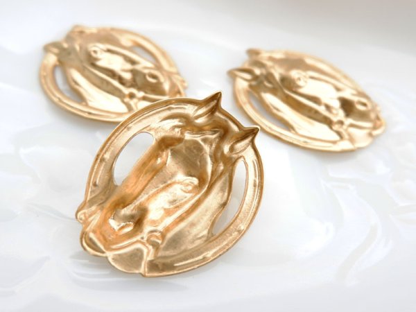 画像3: USA真鍮製・馬蹄ホース　スタンピング　1個 (3)