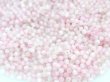 画像1: ジャパンヴィンテージ　ガラスビーズ【ピンク＆アラバスターホワイト　3ミリ弱】300粒 (1)