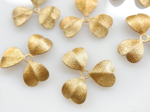 画像2: ミリアムハスケル 真鍮未メッキ クローバー【大 30ミリ】2個 ハスケルパーツ (2)