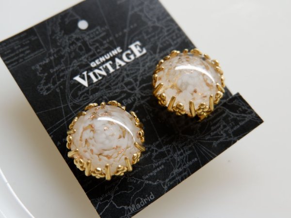 画像4: 当店加工　USA真鍮製　バロックパール用イヤリングベース【S】　1ペア　　スノーフレーク (4)