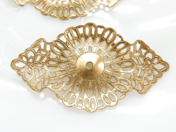 画像3: USA真鍮製フィリグリー【センターラウンド・ドームフィリグリー68ミリ】1個 (3)