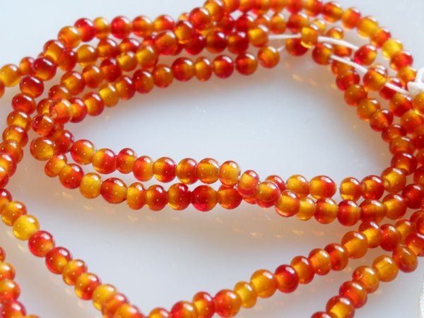 画像4: ジャパンヴィンテージ・カドミウムガラス・ビーズ【トパーズ＆ルビー】約190粒 (4)