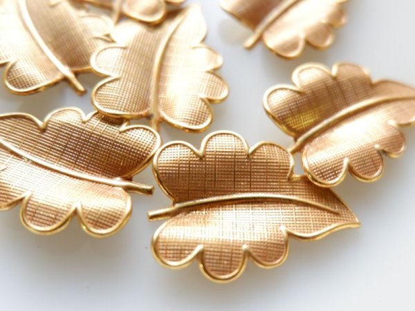 画像2: ミリアムハスケル・デッドストック　デフォルメ・テクスチャーリーフ　2個 (2)