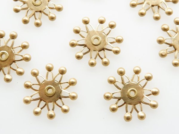 画像2: USA真鍮製　レイヤード・スター　2個 (2)