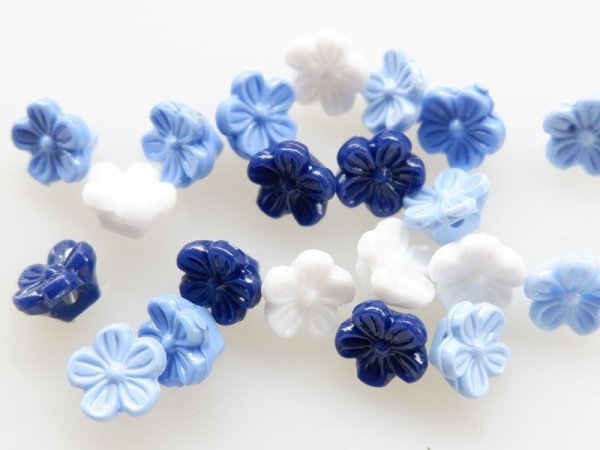 画像2: ドイツヴィンテージ　ミニフラワービーズ・ボタン【セットB】20個 (2)