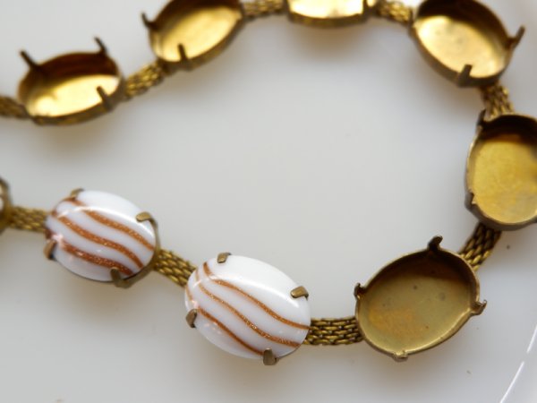 画像4: ヴィンテージ・セッティング×メッシュチェーン【オーバル18×13ミリ】10セッティング分 (4)