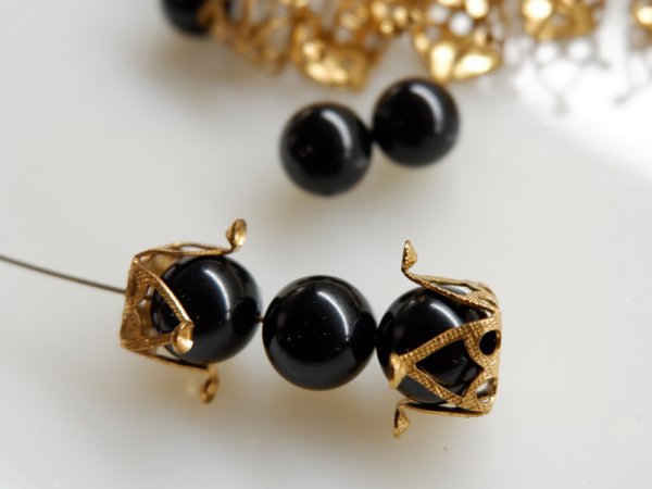 画像5: USAヴィンテージ・ビーズキャップ【チェアー・ビーズキャップ】2個 (5)