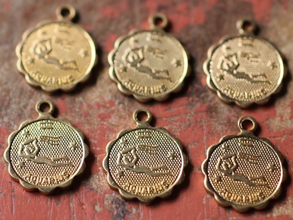 画像3: 在庫限り★星座のチャーム【 Aquarius みずがめ座　】2個 (3)